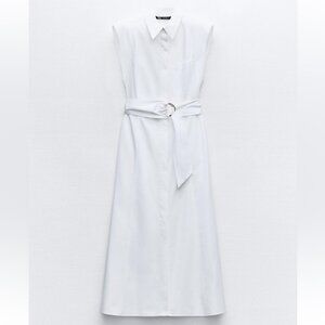 ZARA LONG POPLIN DRESS